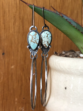 Load image into Gallery viewer, Mountain Mist Turquoise Hoops
