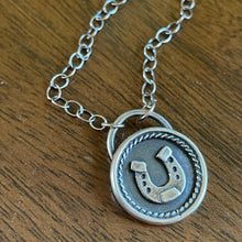Load image into Gallery viewer, Shadowbox Horseshoe Necklace
