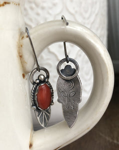"Red Tail" Hook Earrings