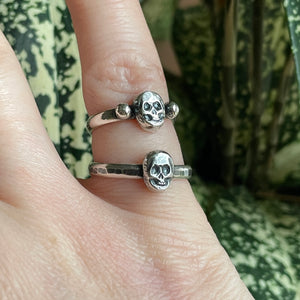 Tiny Skull Stacker Ring